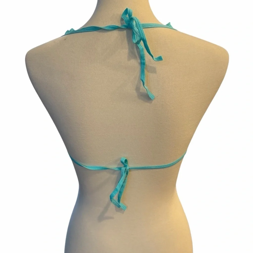 Lace Halter Chemise in Aqua